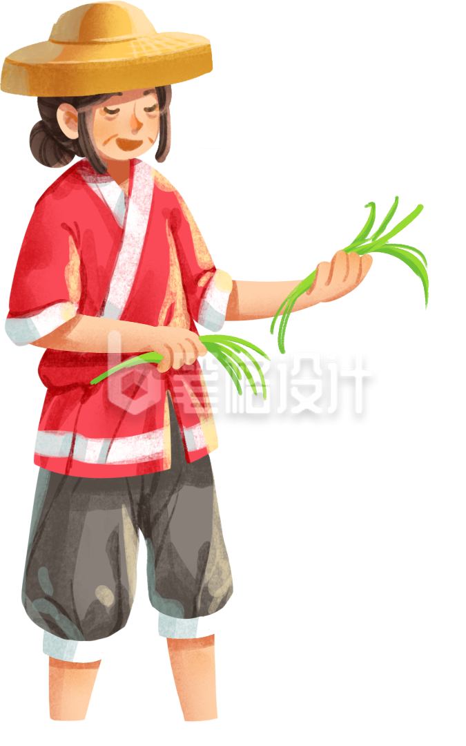 劳动人民手绘插画