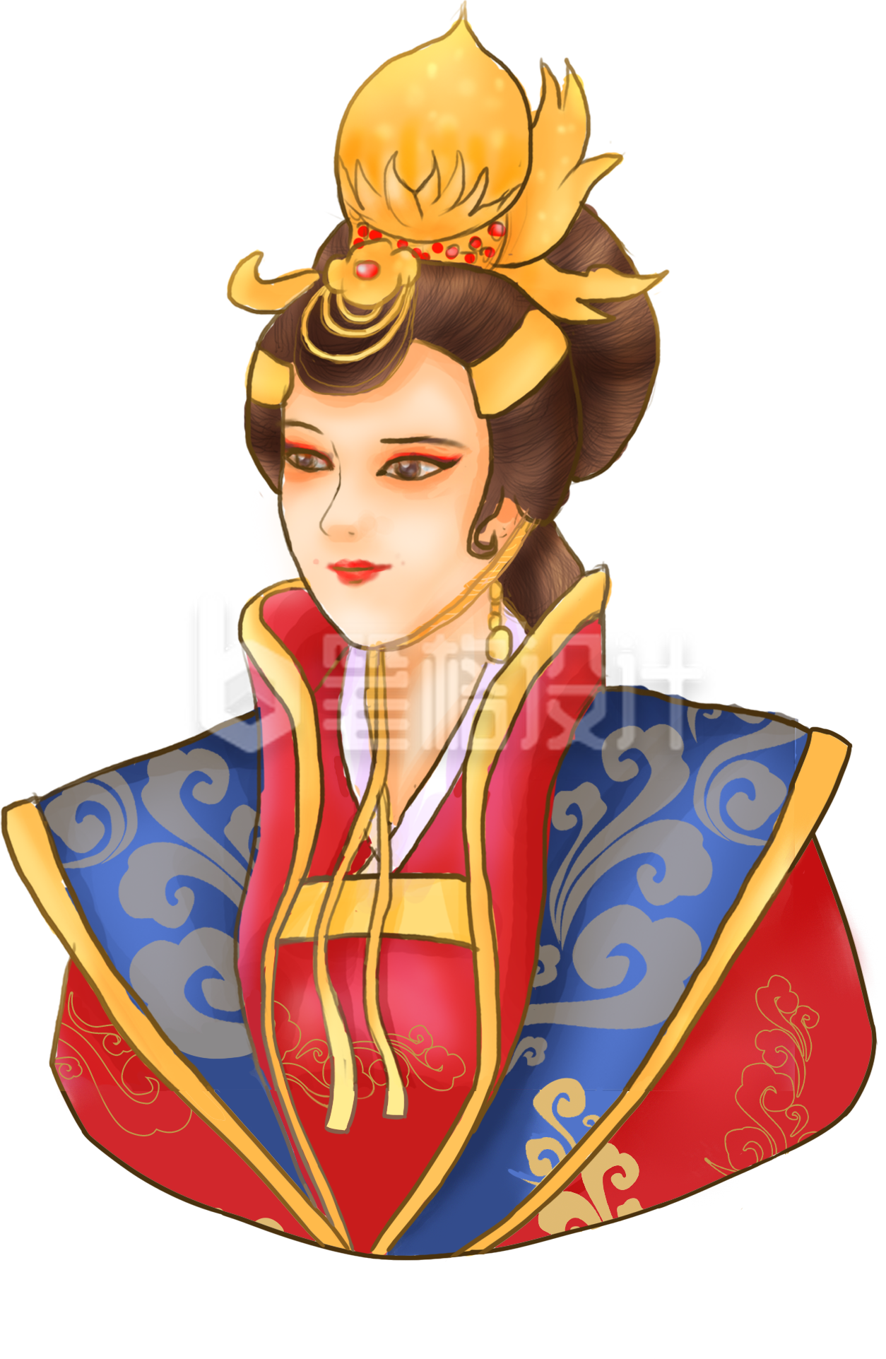 武则天古装女皇手绘 武则天古装女皇手绘