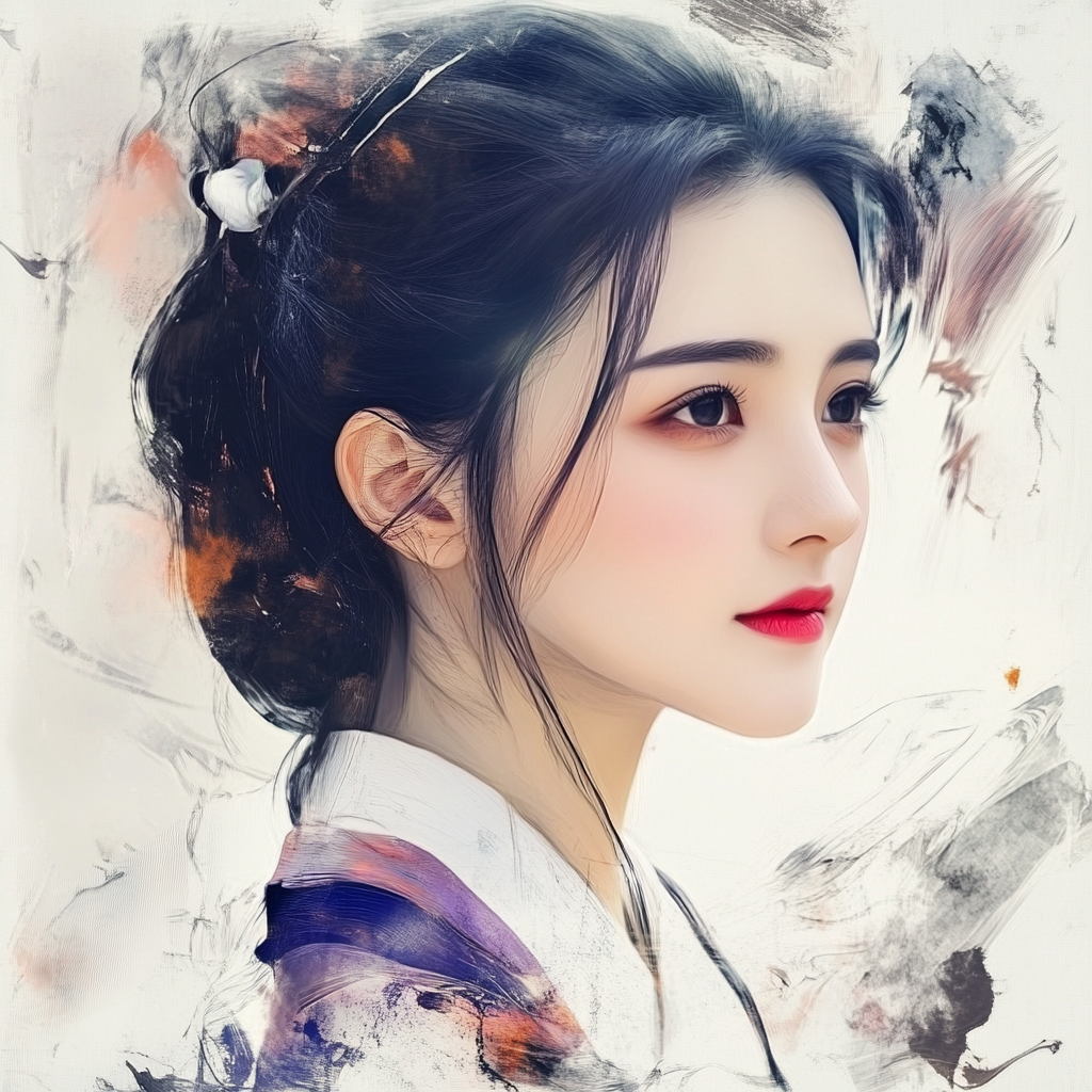 古装人物形象图尽显水墨风古韵之美