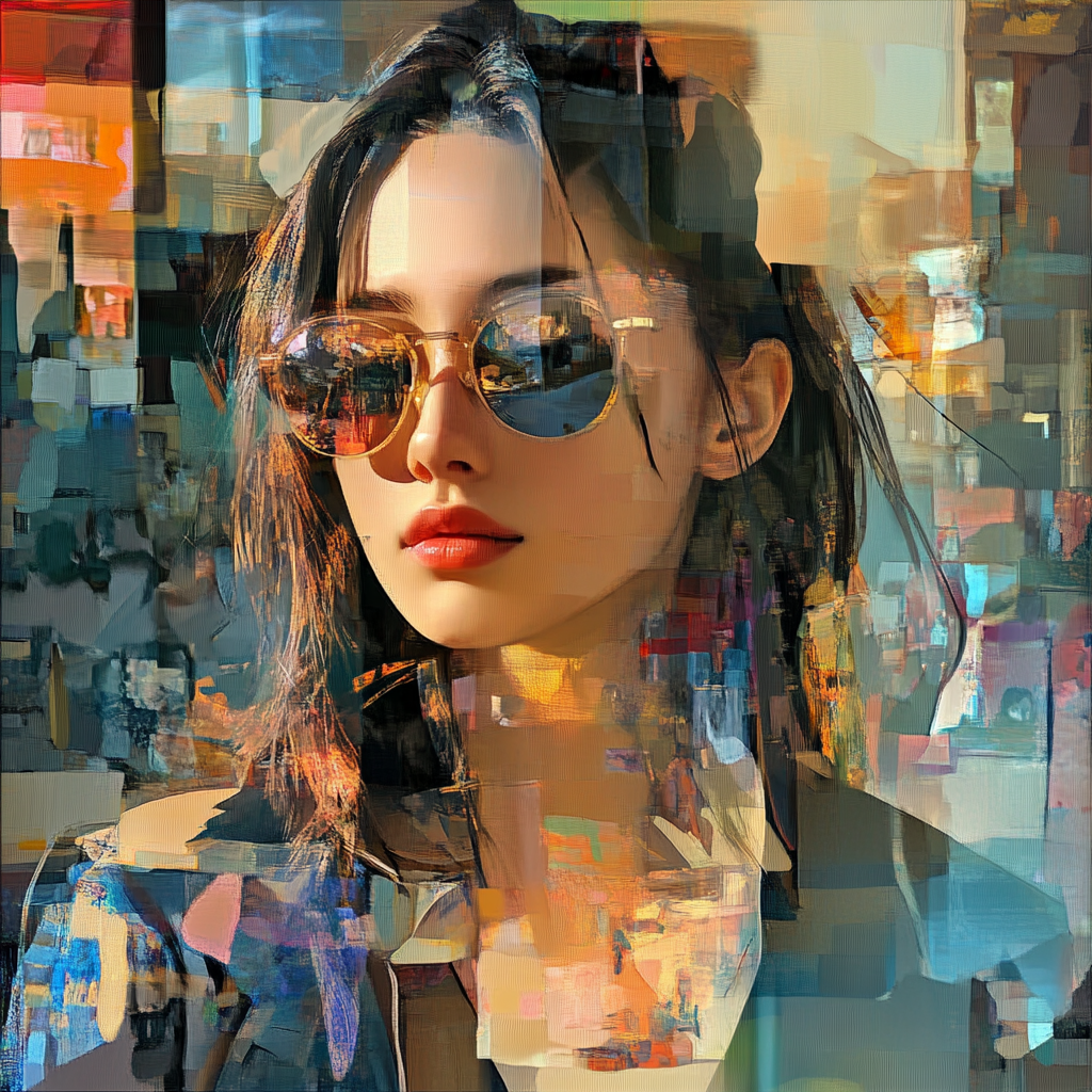 时尚墨镜美女海报