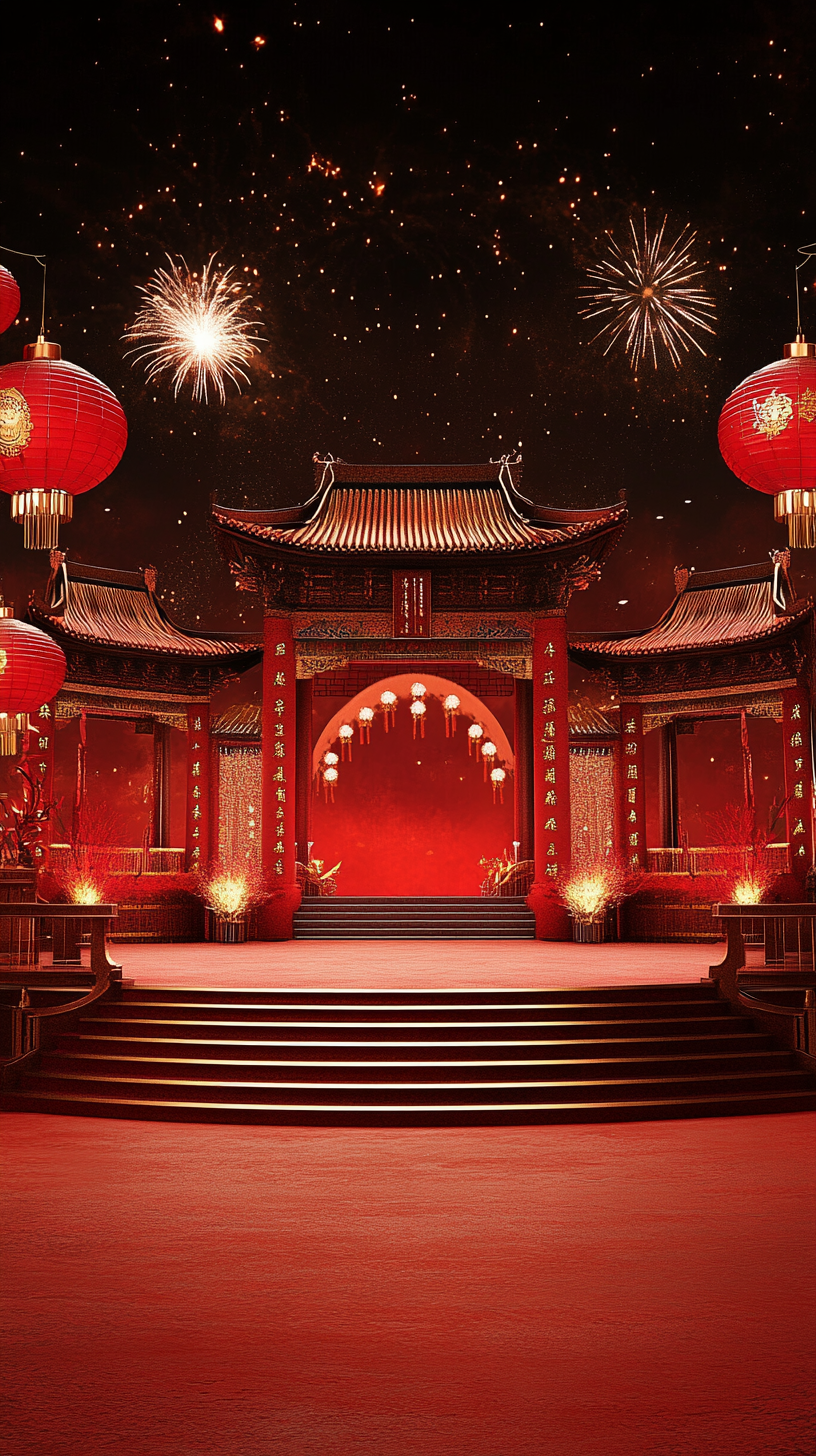 喜庆中国风舞台