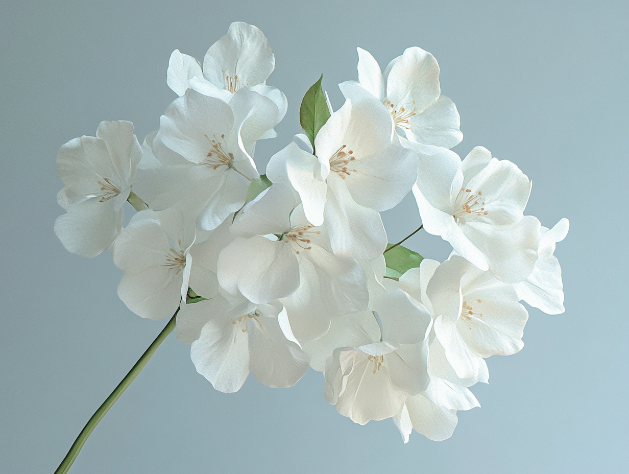美丽白色鲜花束