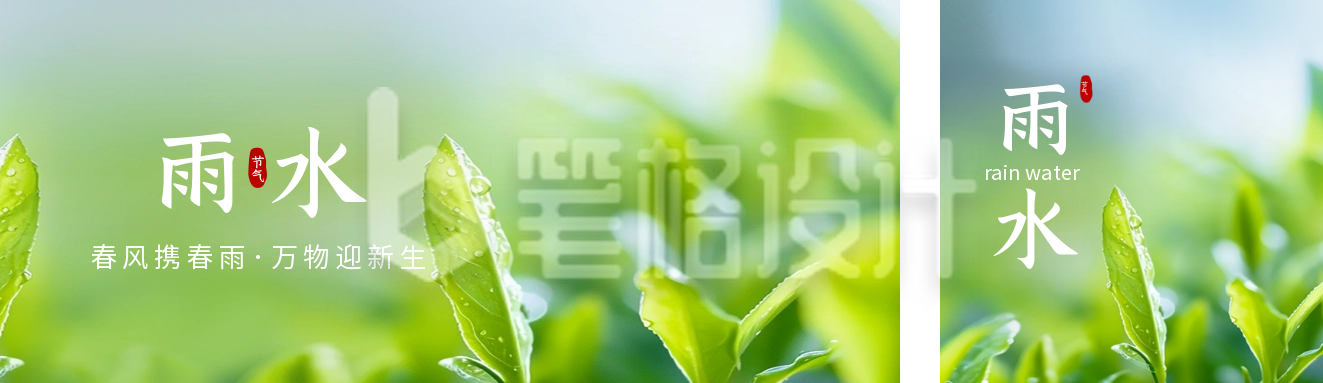 实景雨水公众号双封面