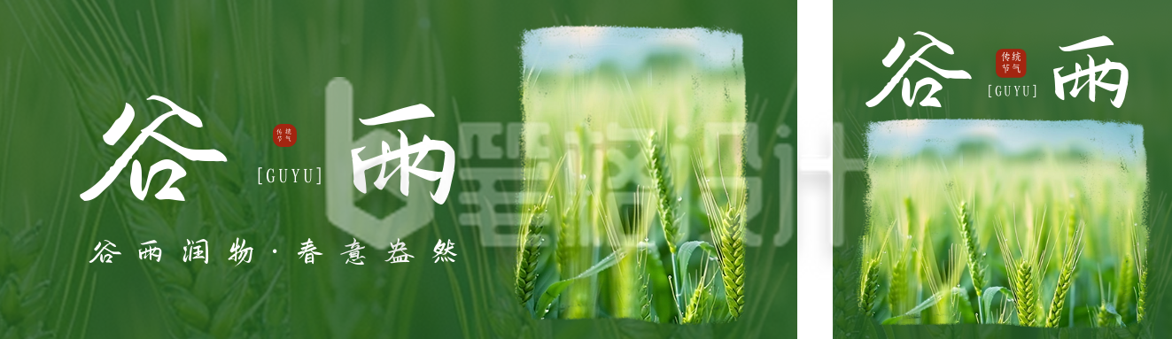 谷雨节气实景日签公众号双封面 谷雨节气实景日签公众号双封面