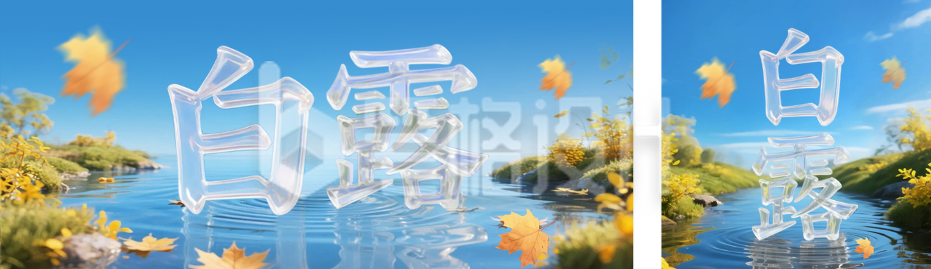 白露创意3D祝福公众号双封面