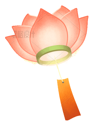 中秋节莲花天灯