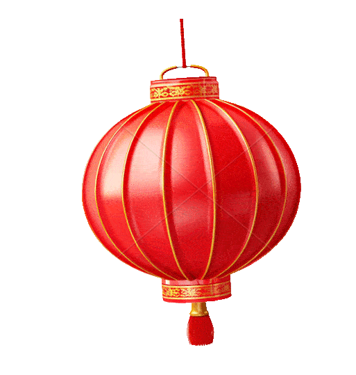 春节喜庆灯笼摇晃