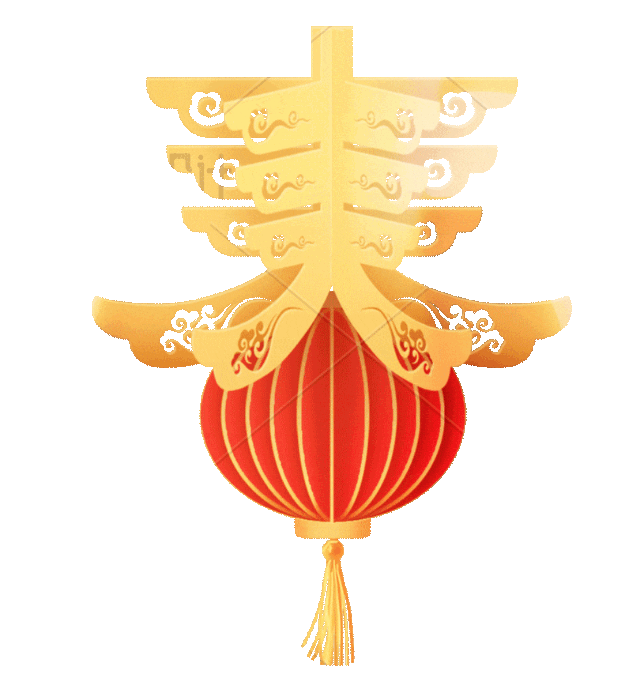 喜庆春节灯笼摇摆动图