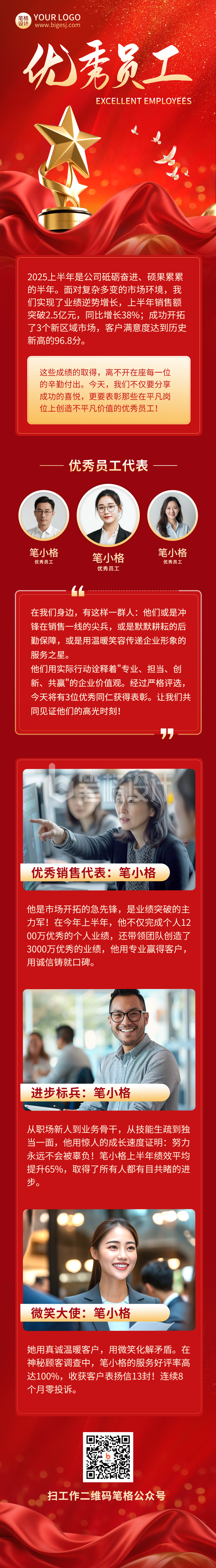 优秀员工表彰排行榜喜报公众号长图 优秀员工表彰排行榜喜报公众号长图