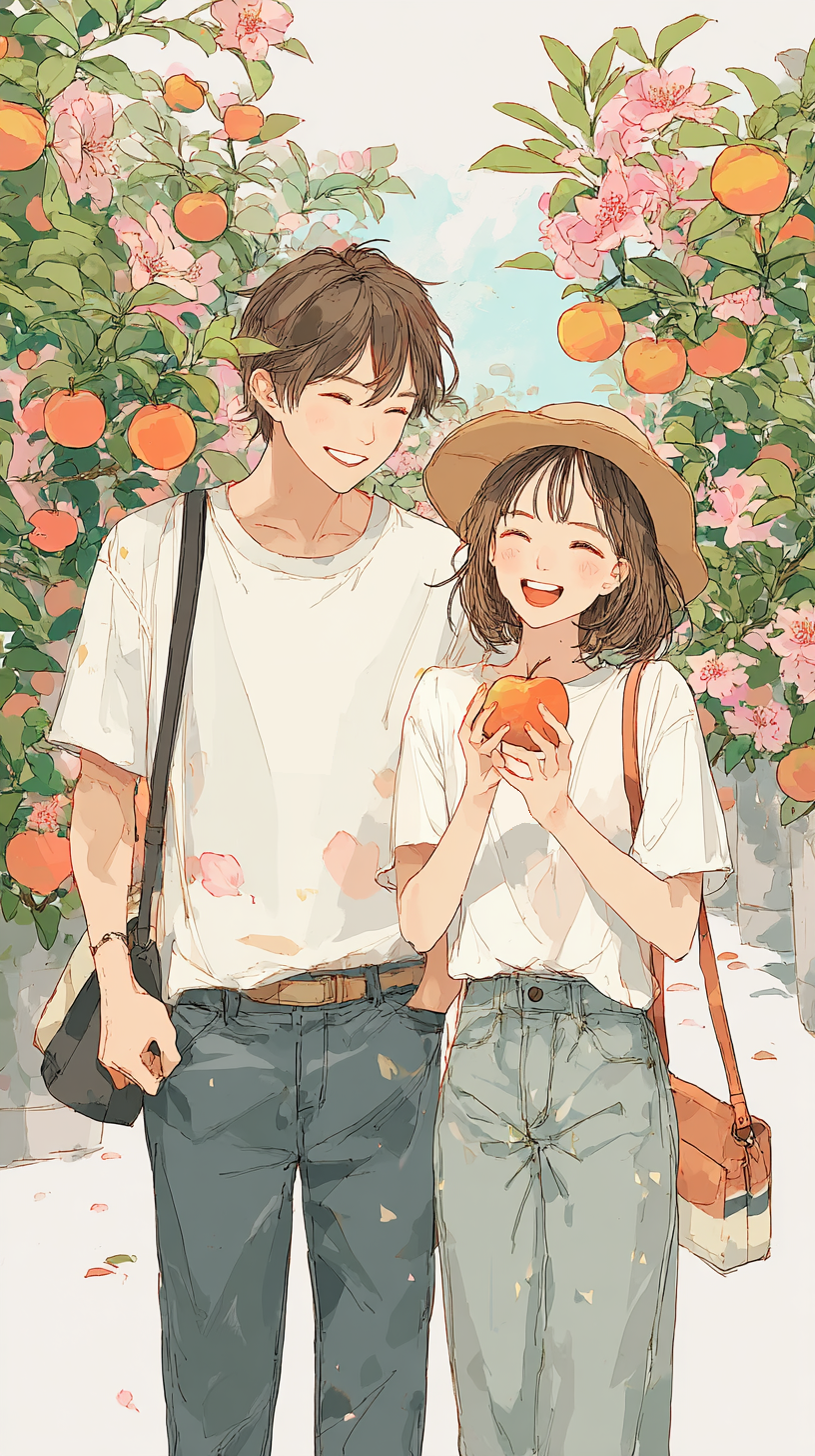 520情人节漫画风情侣插画
