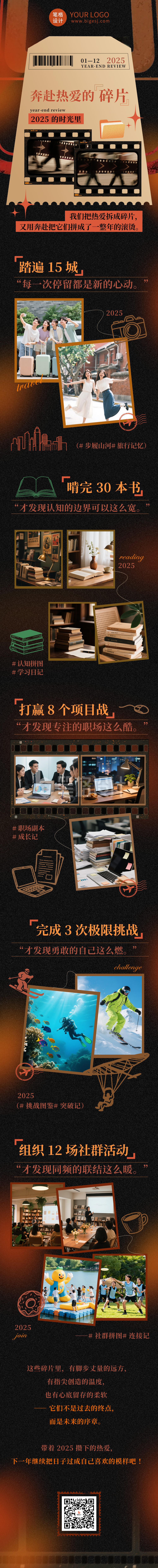 复古胶片个人年度回忆总结公众号长图