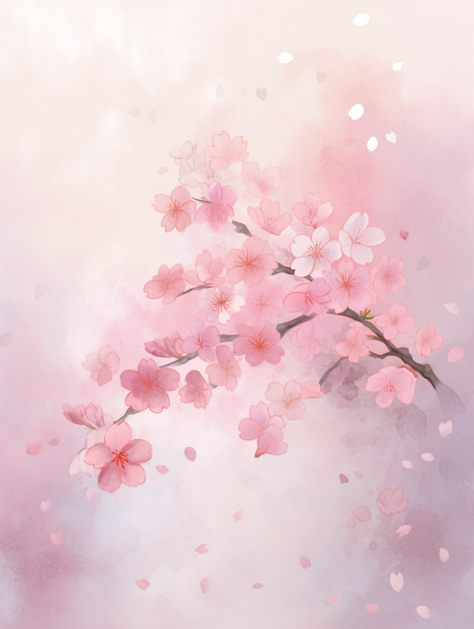 唯美粉色樱花图浪漫壁纸素材