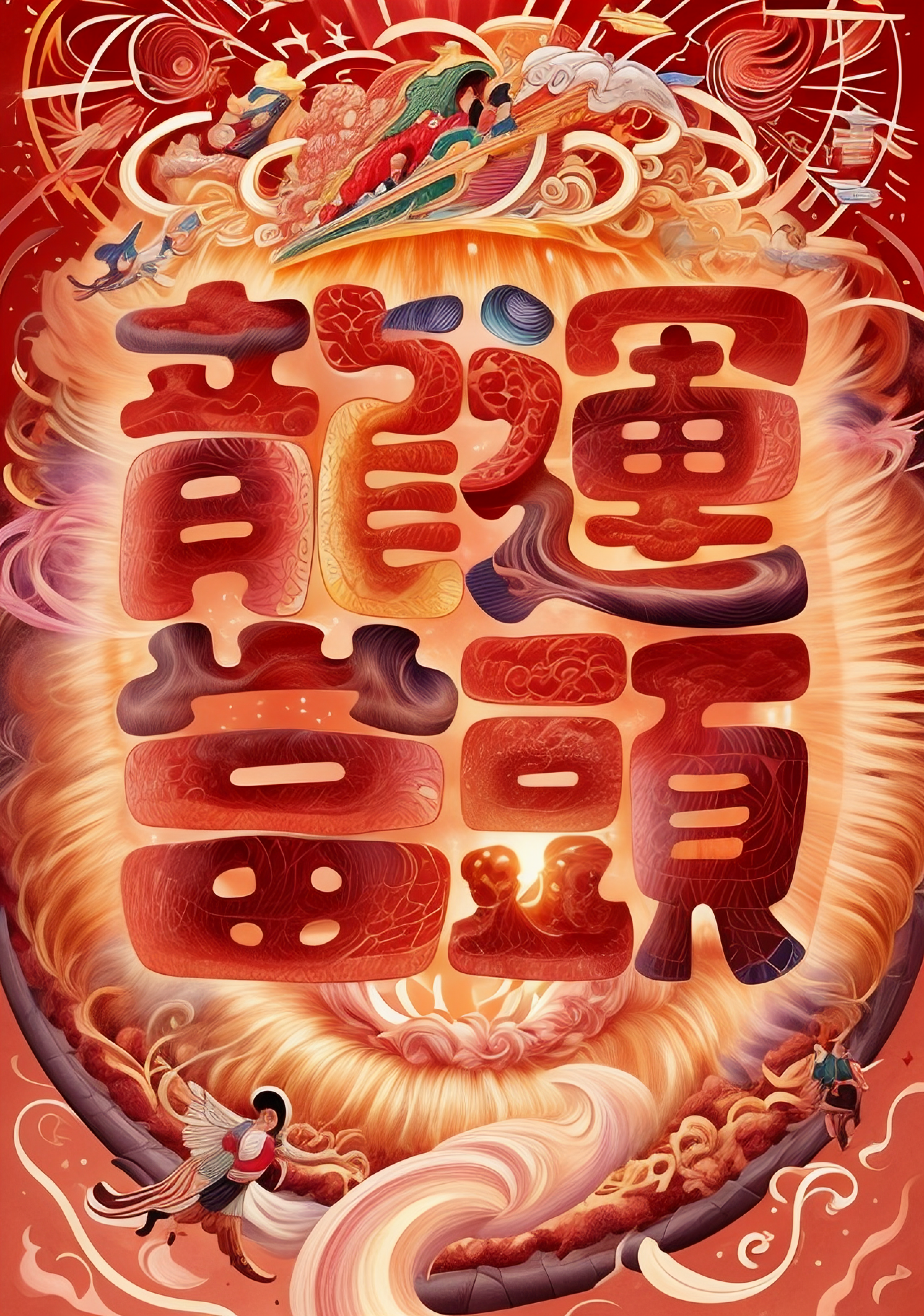 喜庆中国风龙抬头宣传物料传统韵味