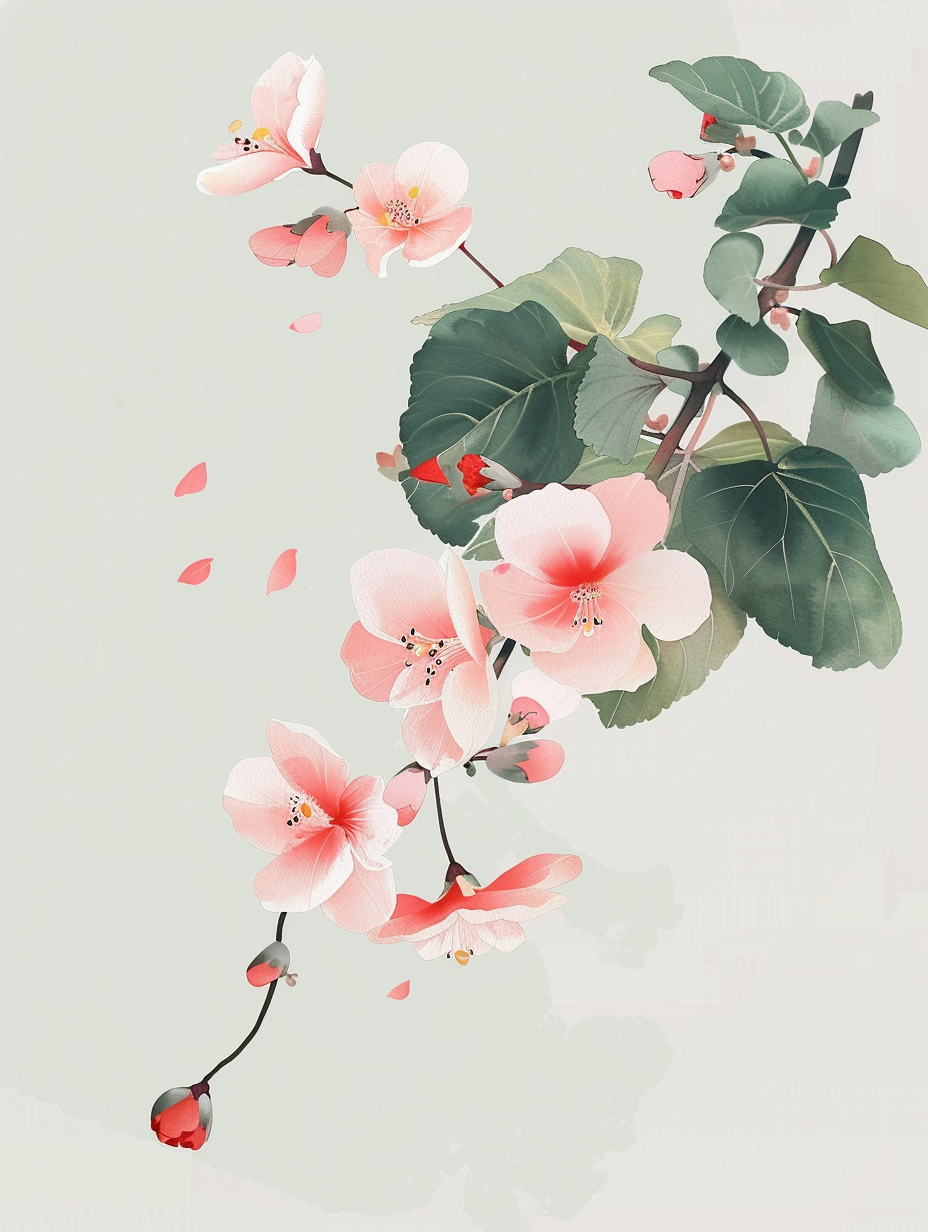 粉色鲜花绽放图壁纸素材