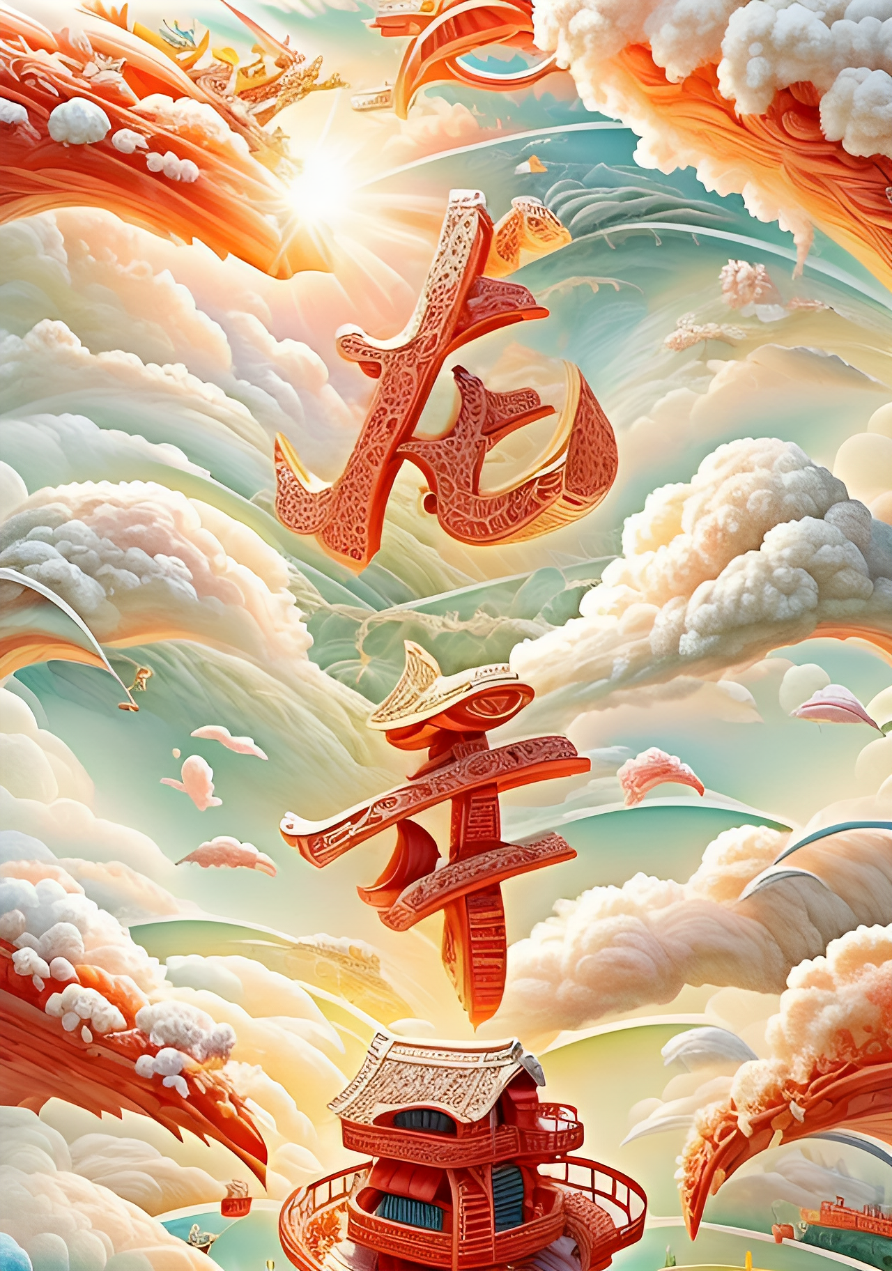 充满创意的3D龙年宣传海报惊艳
