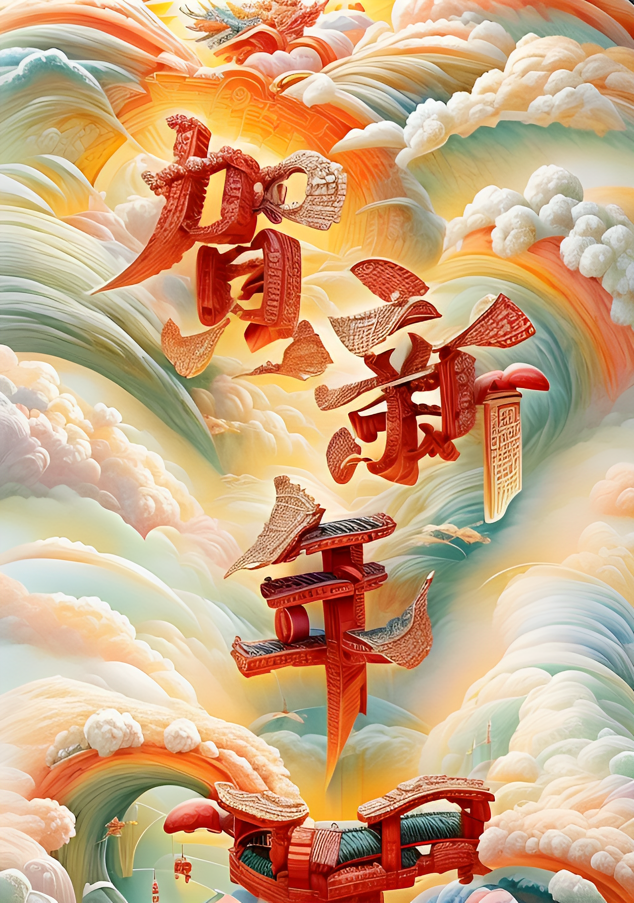 充满创意的3D端午节宣传海报设计