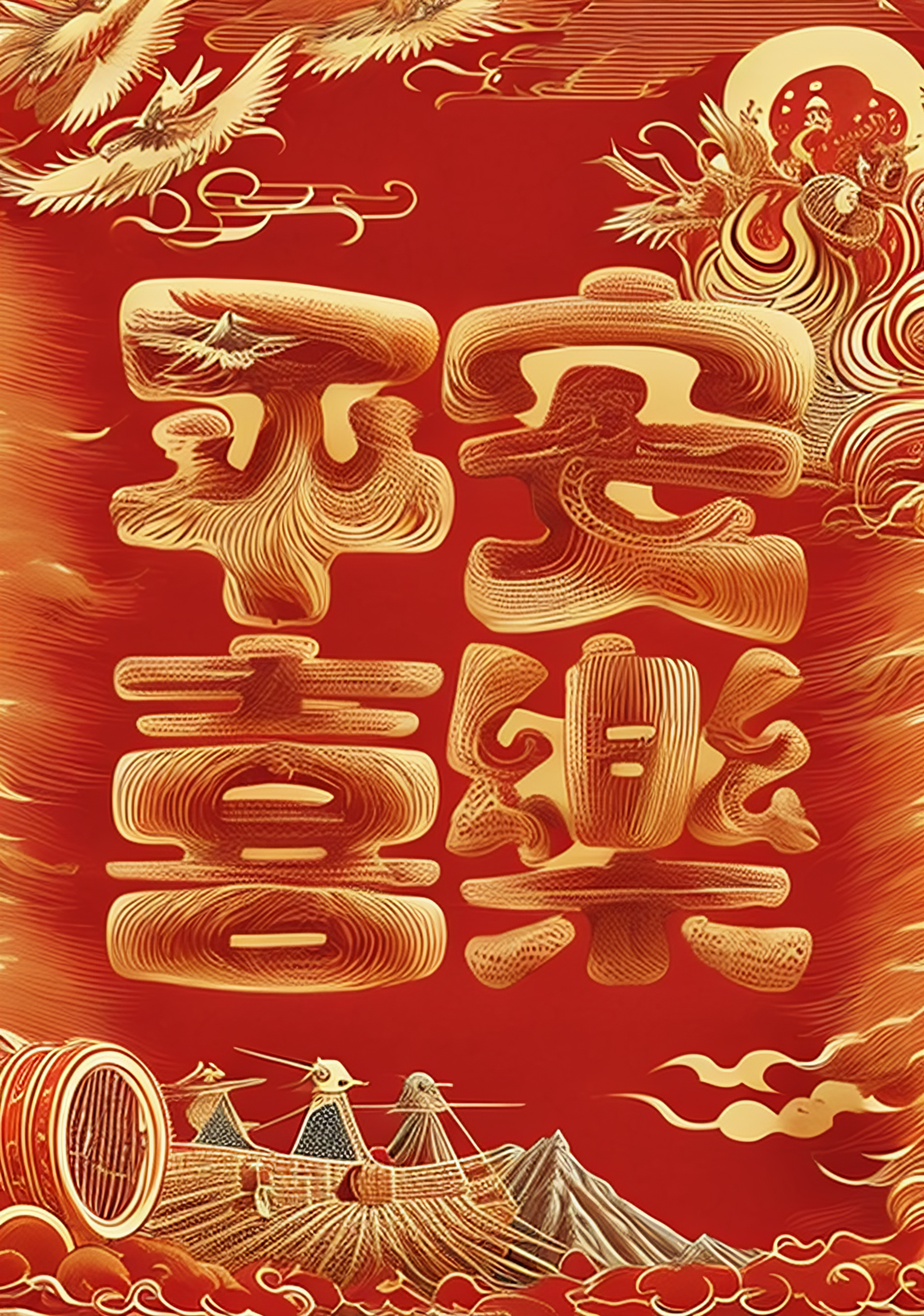 中国风喜字设计喜庆宣传物料