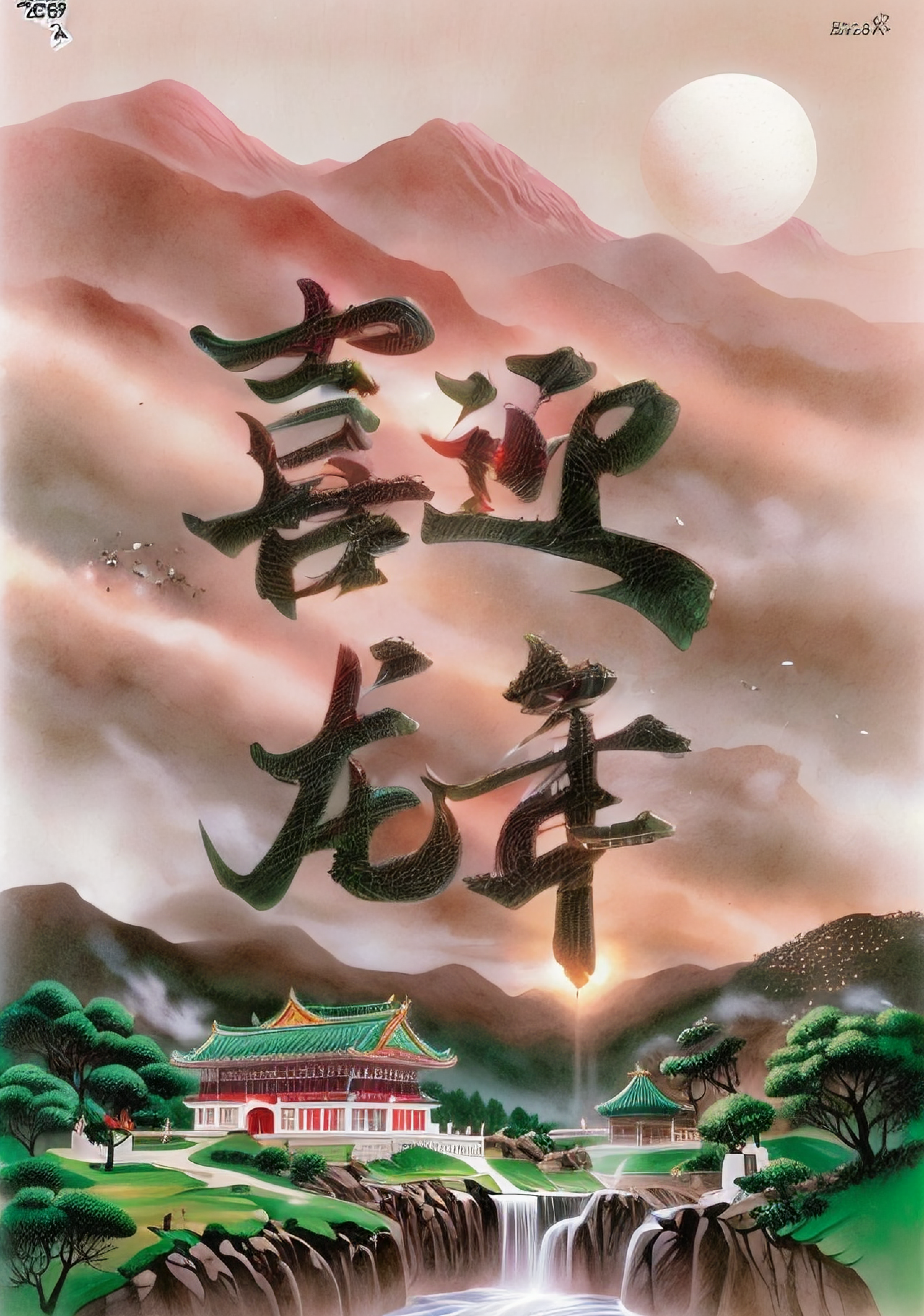 喜迎龙年中国风海报传统节日氛围