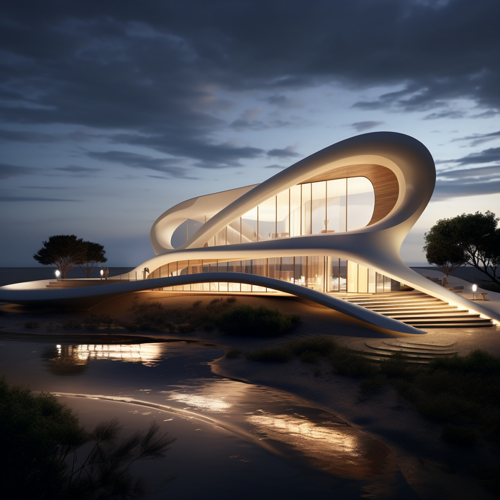 独特造型的现代建筑3D效果图惊艳视觉