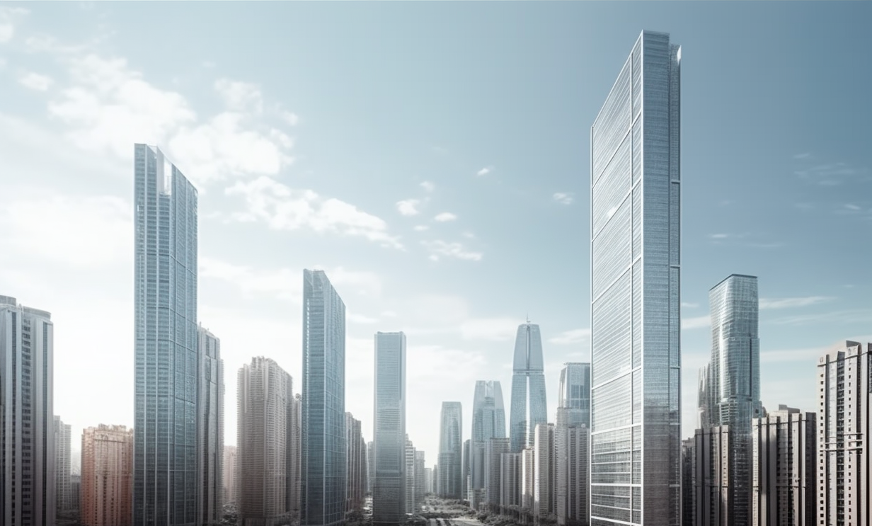 现代化城市建筑群 商务风壁纸素材