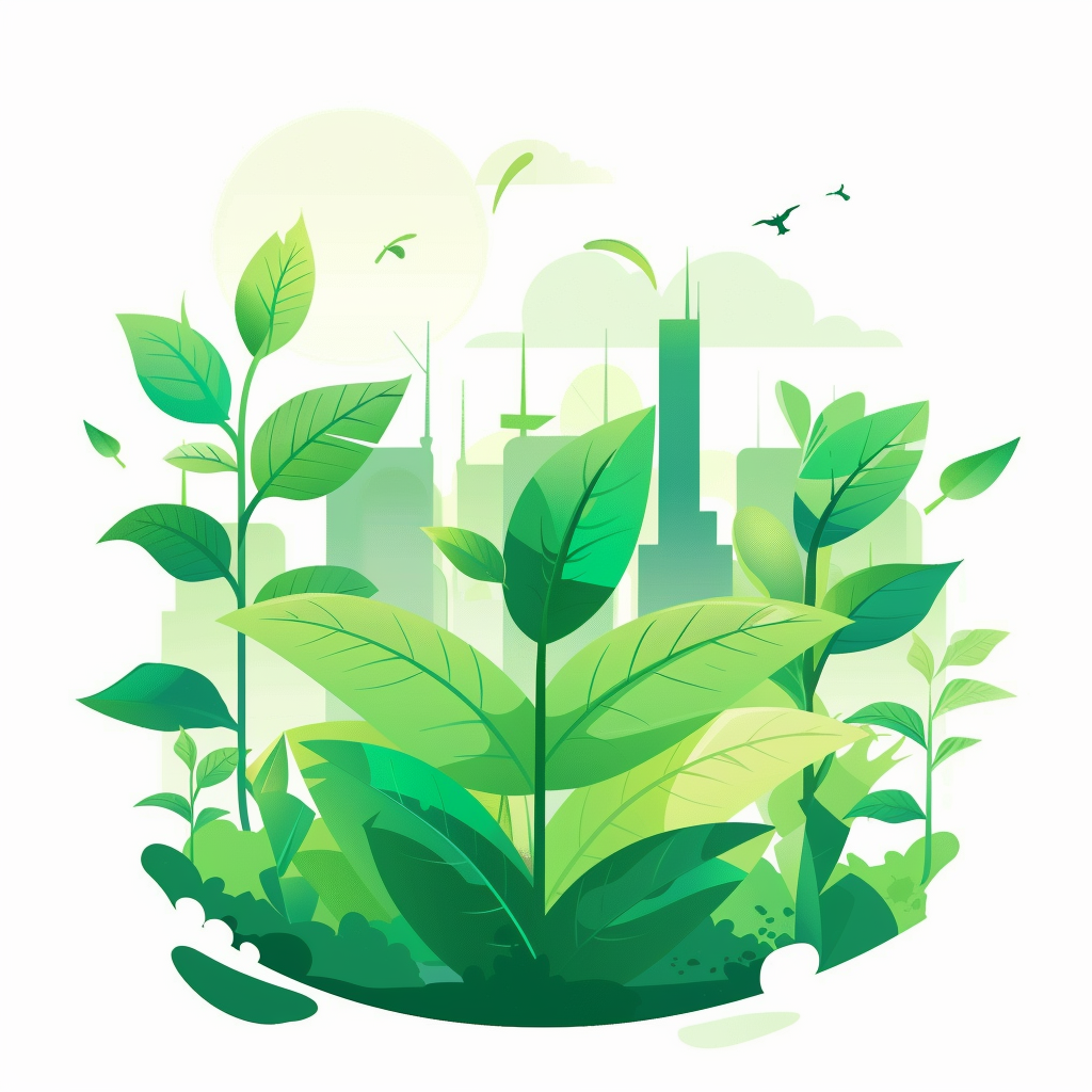 绿植环绕城市