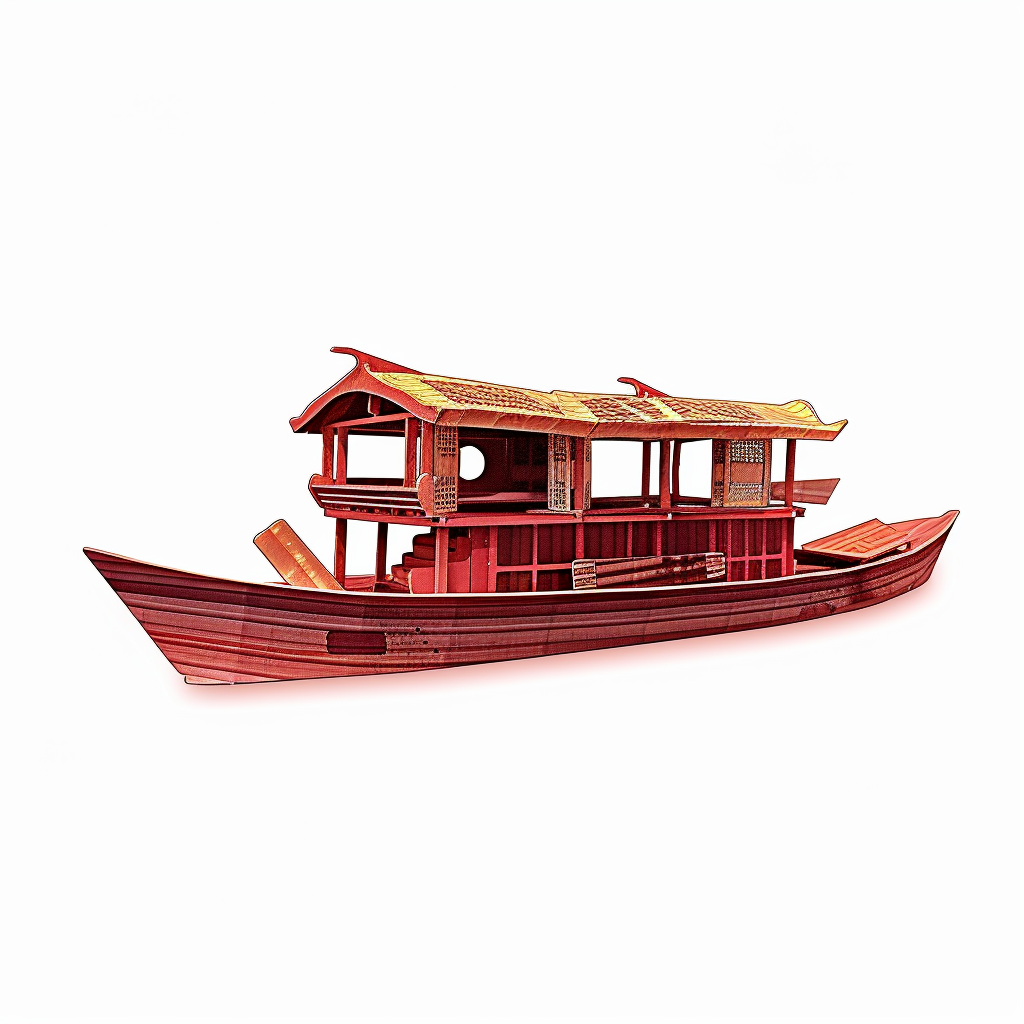传统中式风格轮船模型
