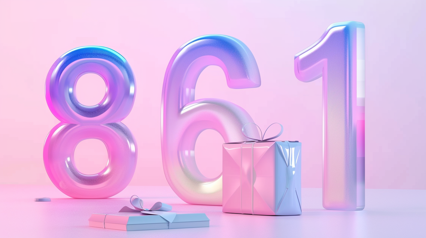 炫彩3D数字861搭配礼品