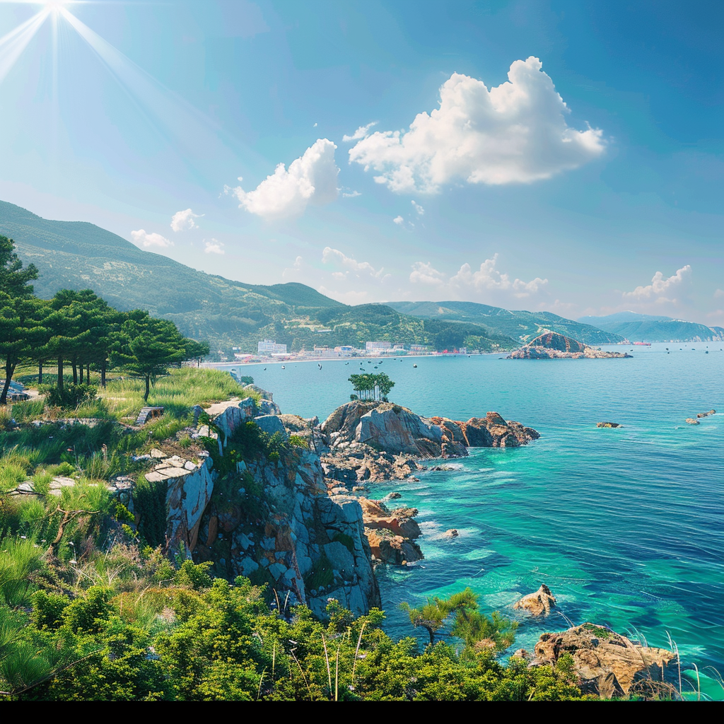 美丽海岸风景图