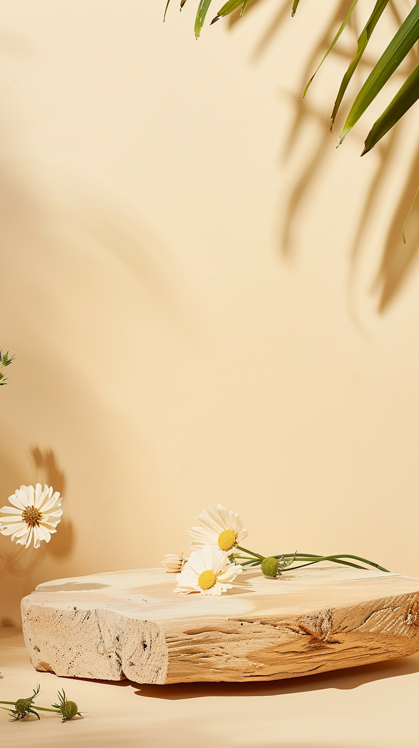 简约风鲜花树叶