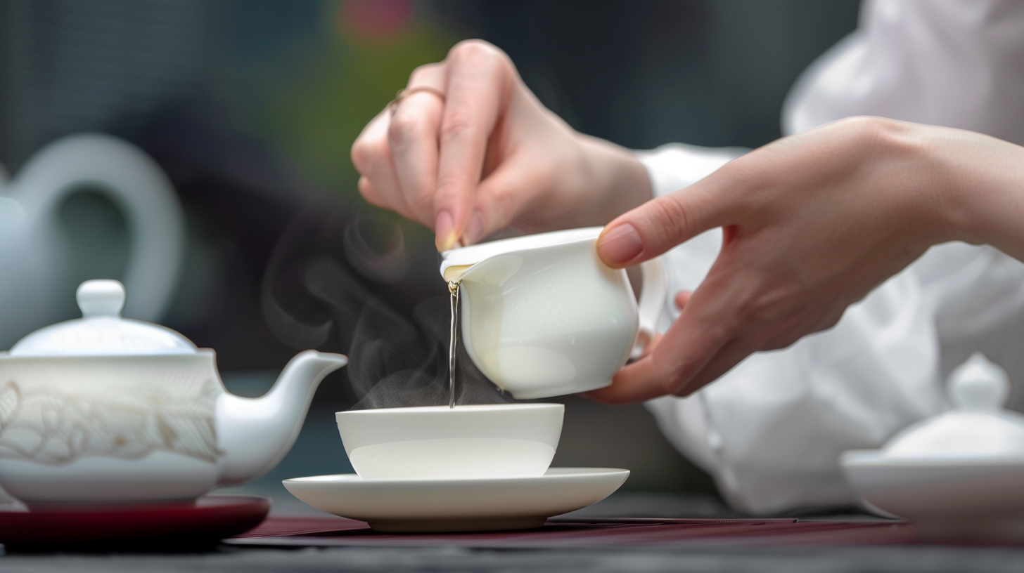 优雅倒茶动作