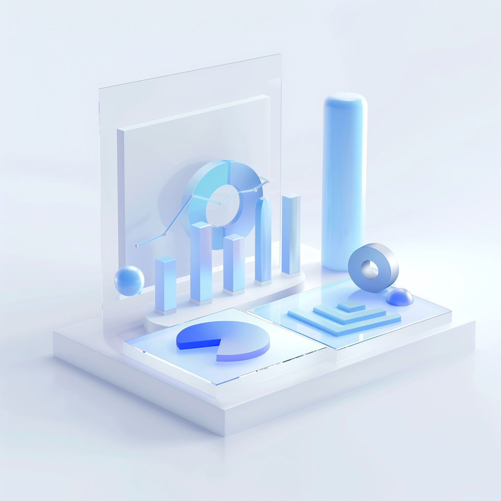 科技感十足的3D数据图表