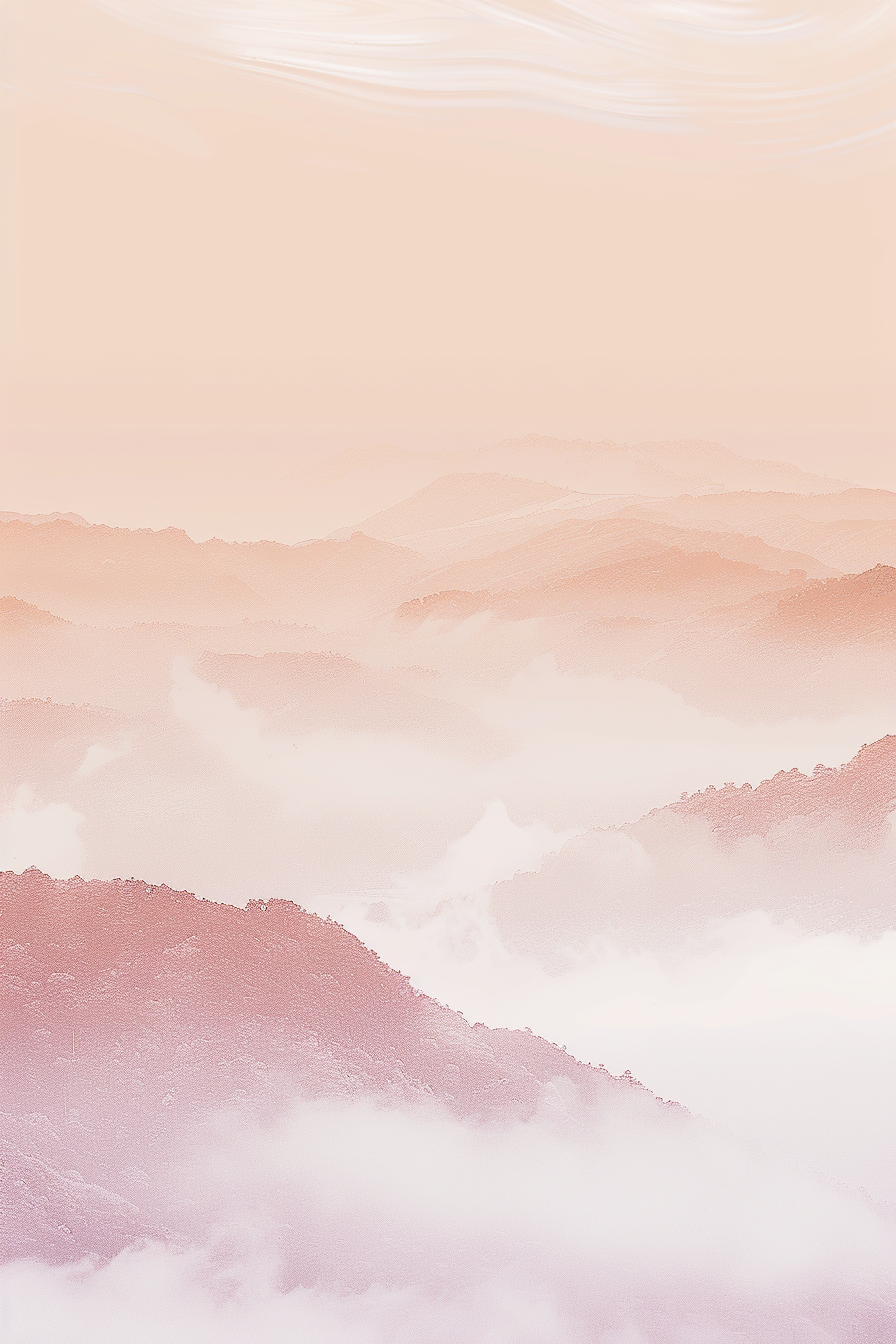 唯美山脉云雾景观图