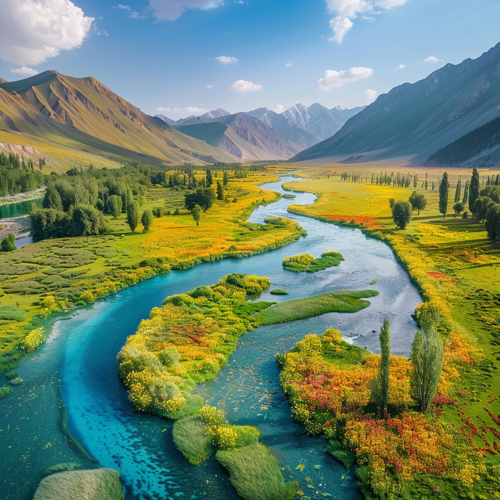 美丽山河风景图自然魅力
