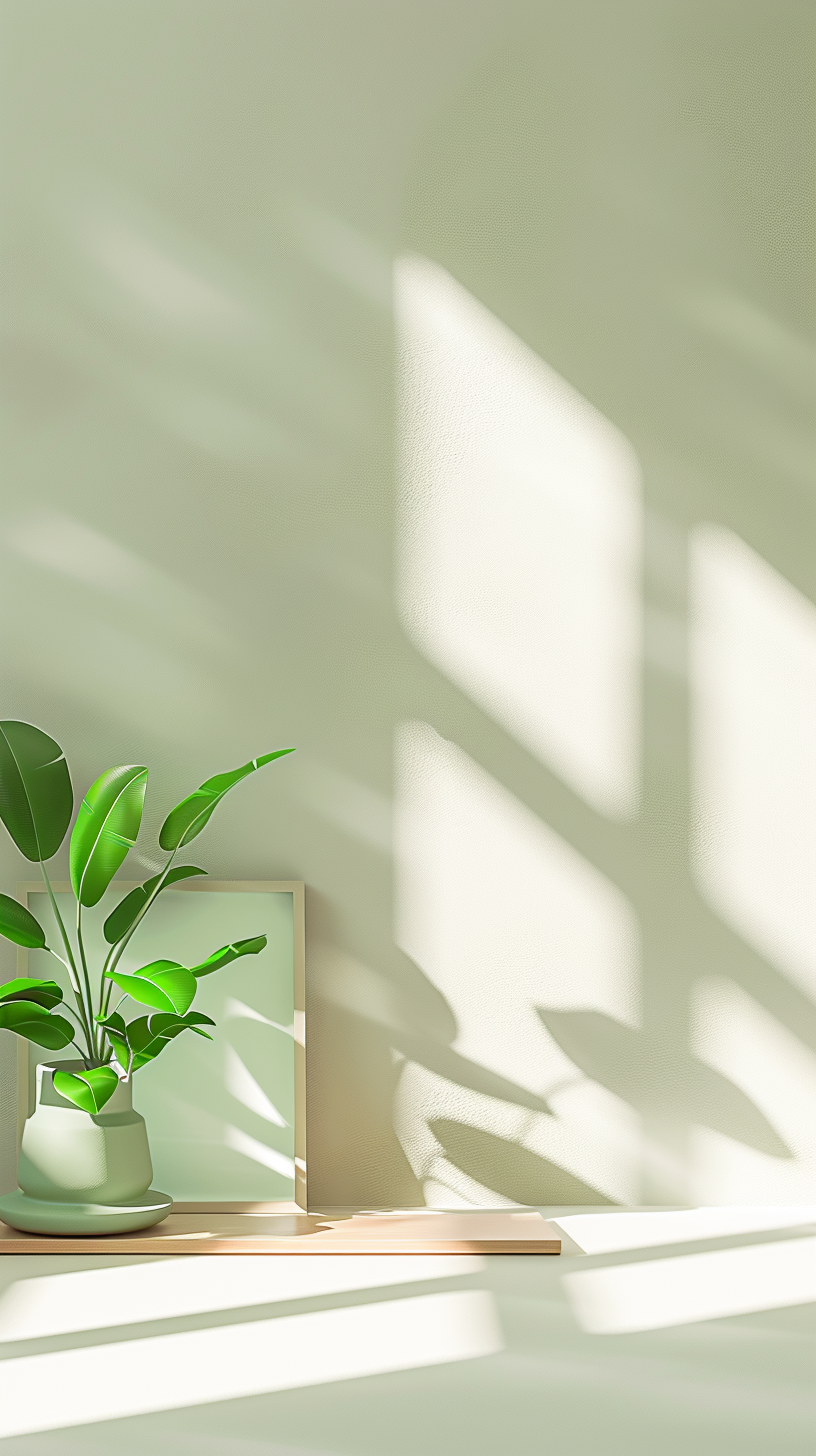清新绿植装饰图