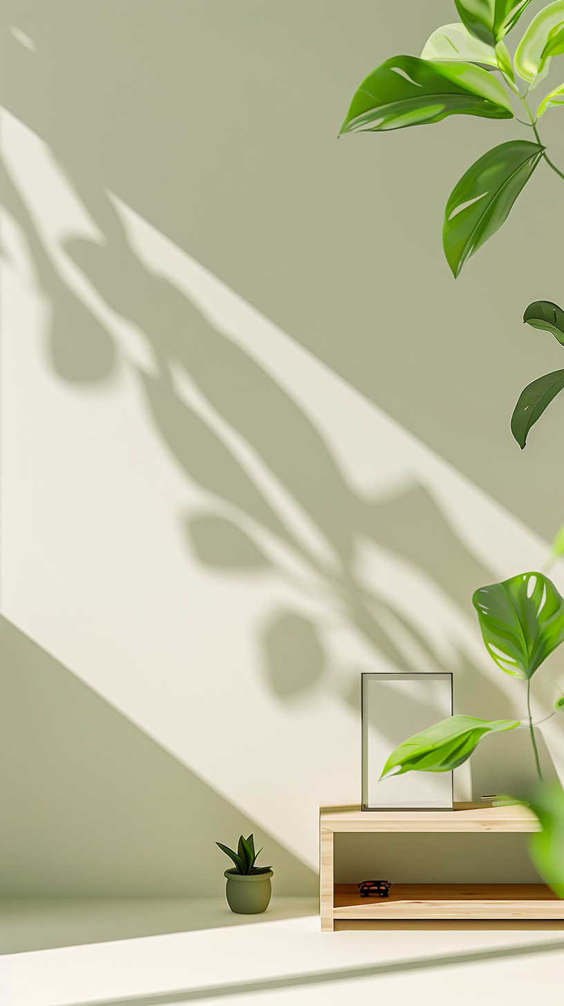 绿植光影下的清新角落 