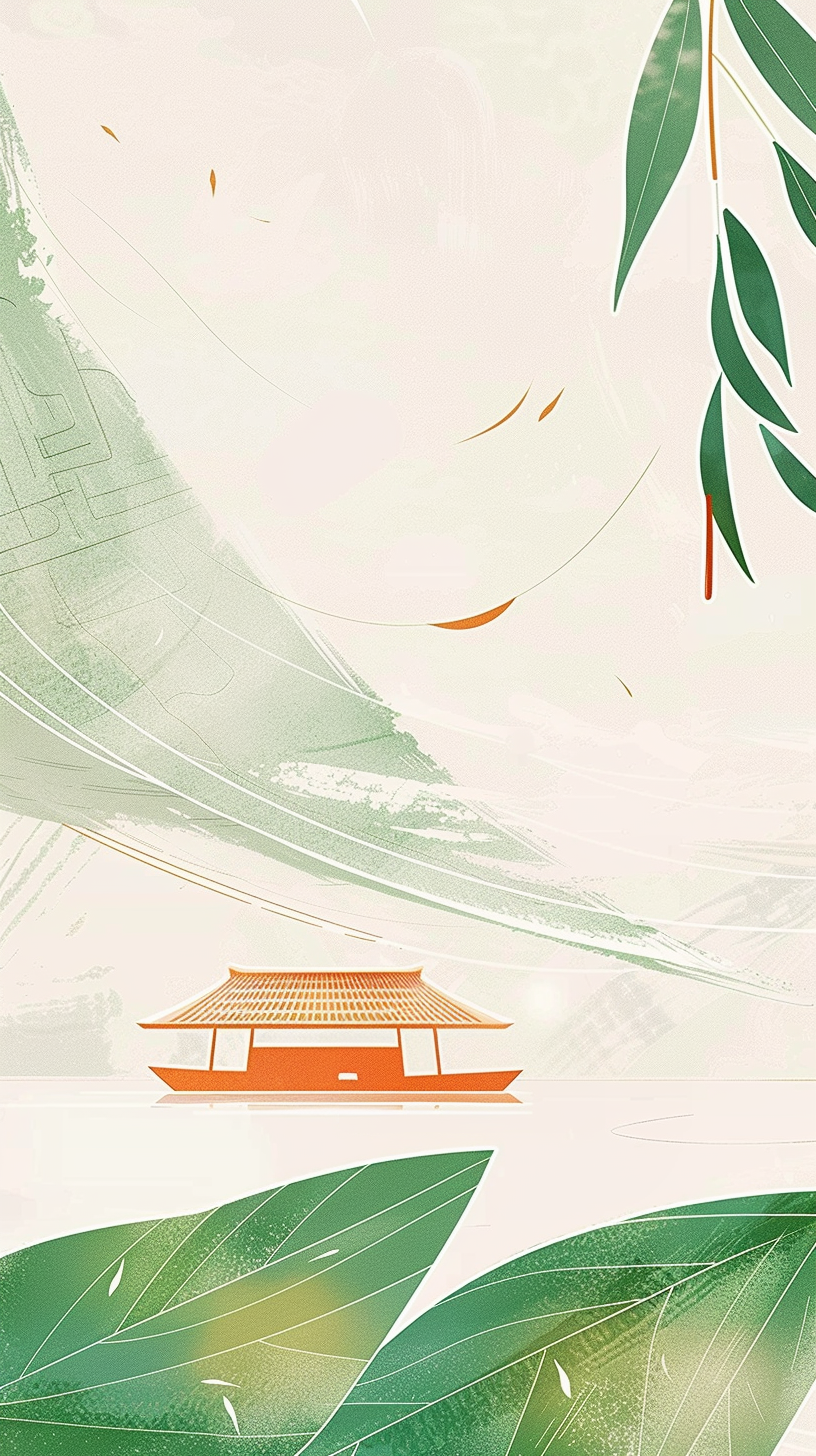 江南水乡古风小船