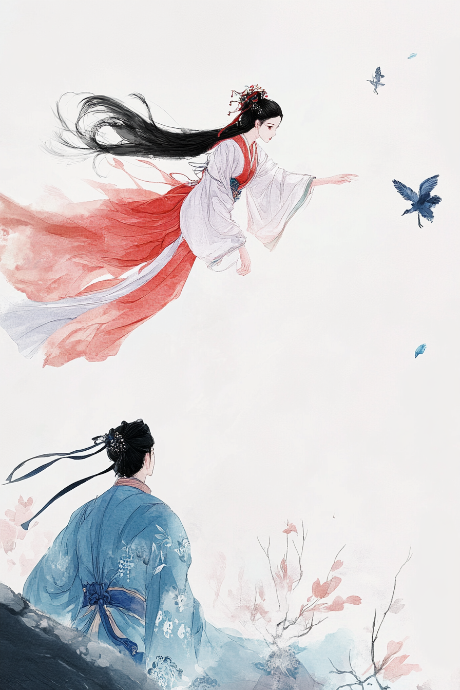 古风插画展现飘逸古装人物之美