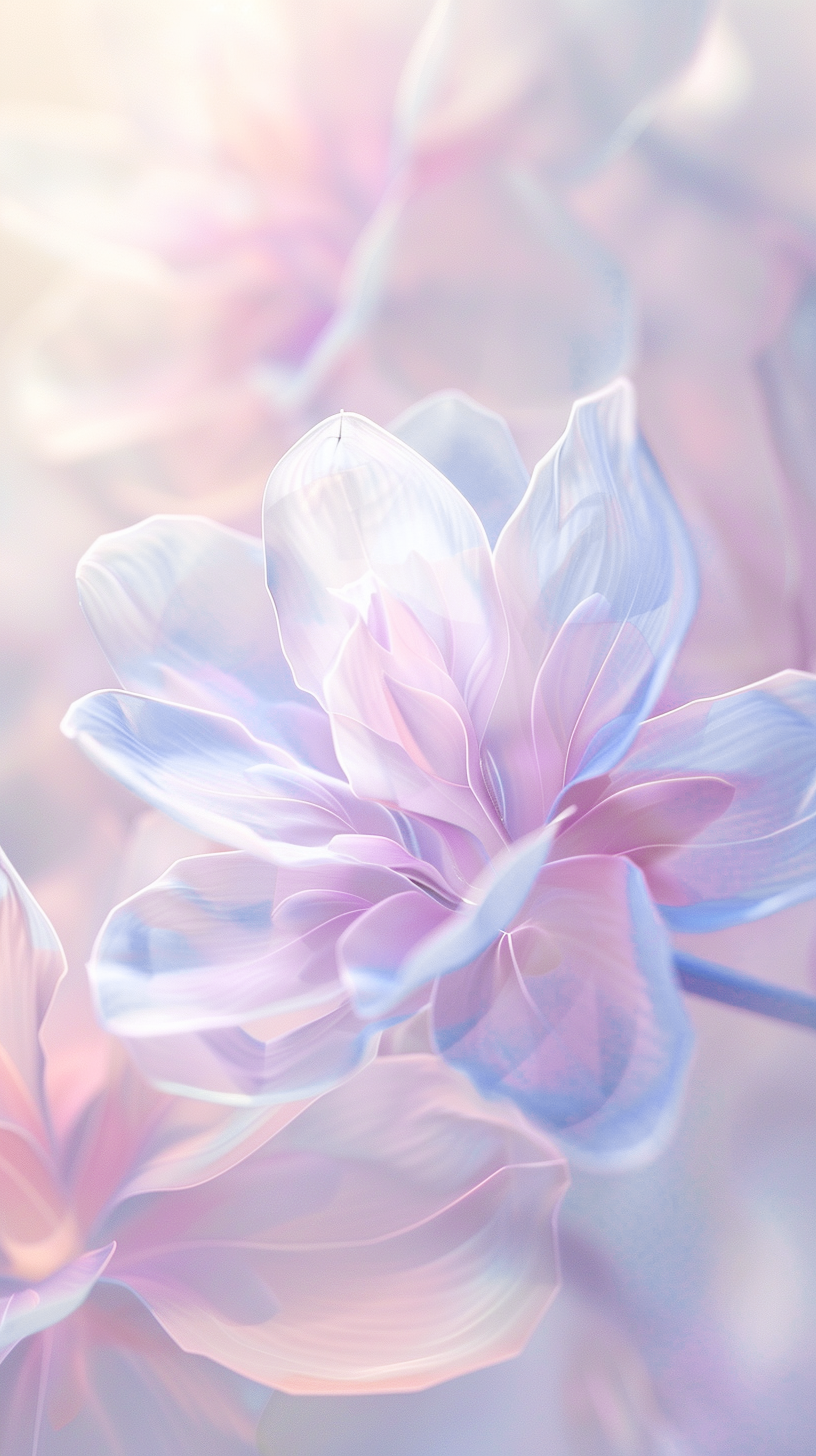 唯美淡彩花朵手机壁纸清新自然之美