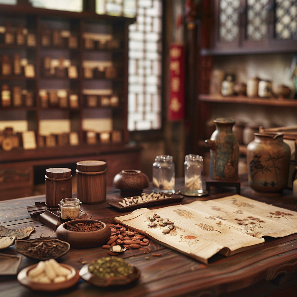 传统中药铺场景展示