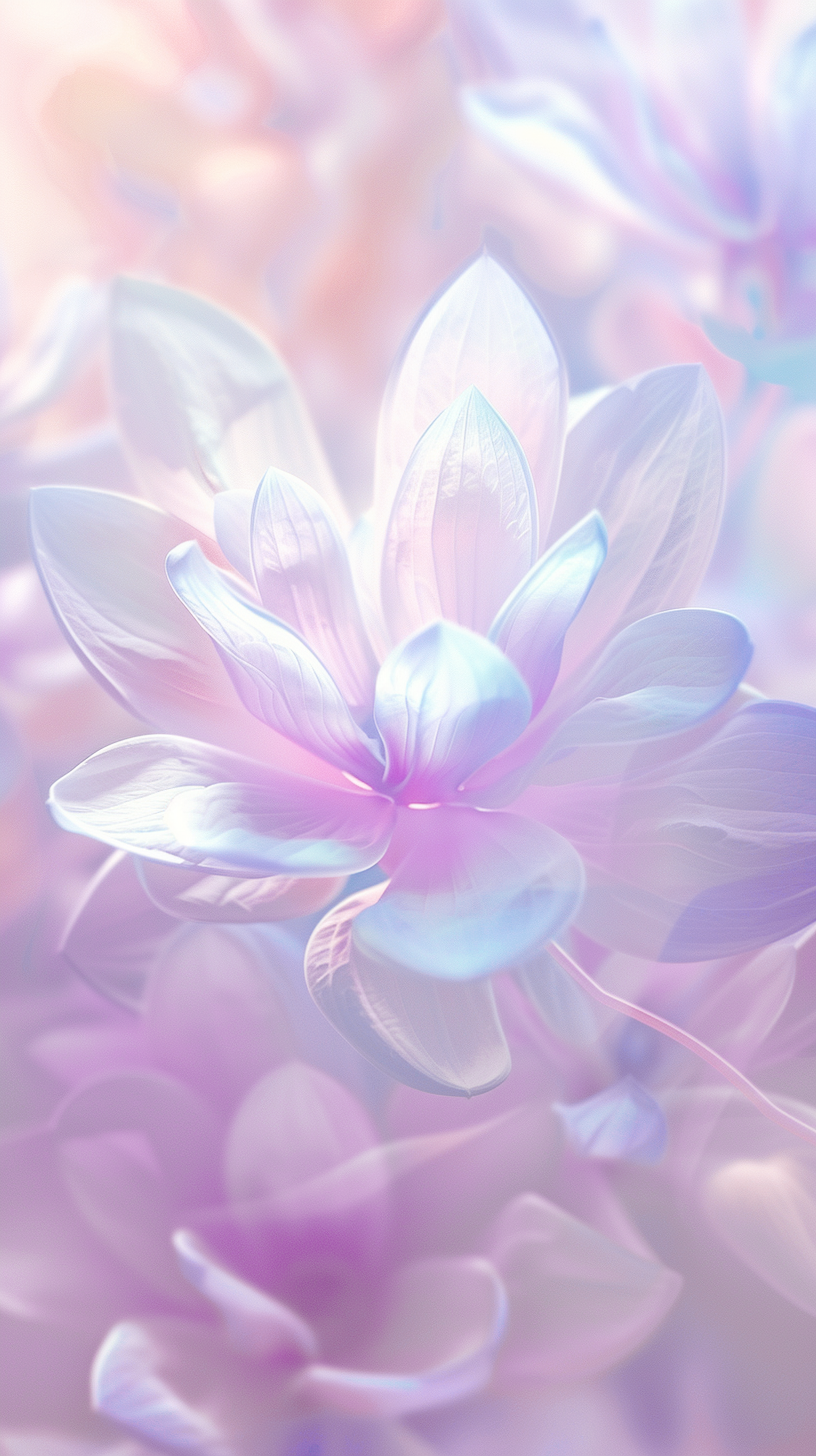 唯美淡紫色花朵手机壁纸清新浪漫风