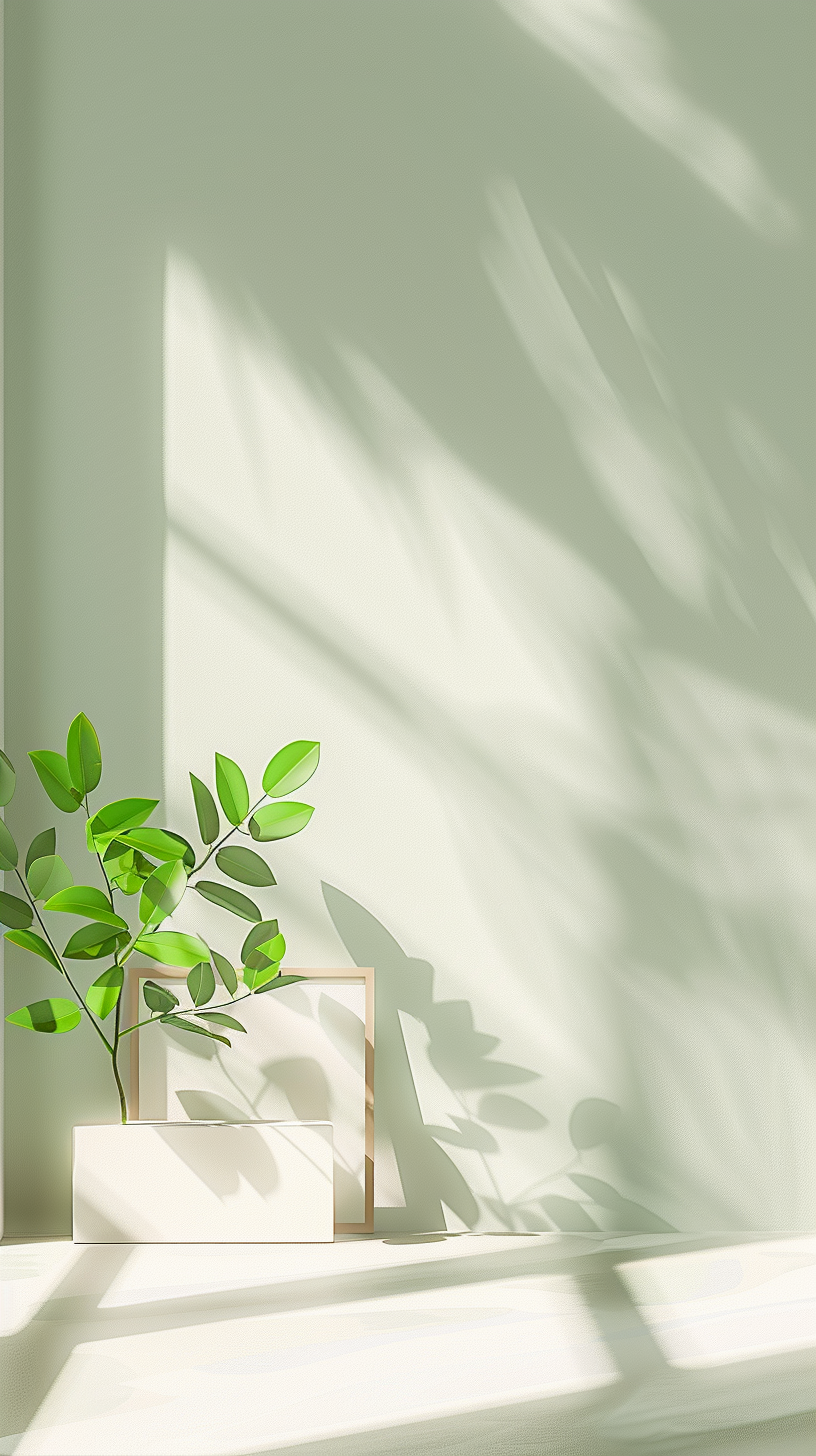 清新绿植装饰图