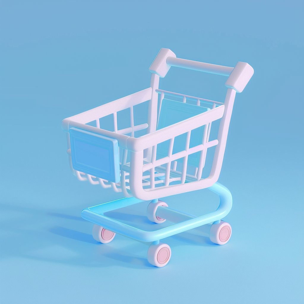 可爱风购物车3D模型