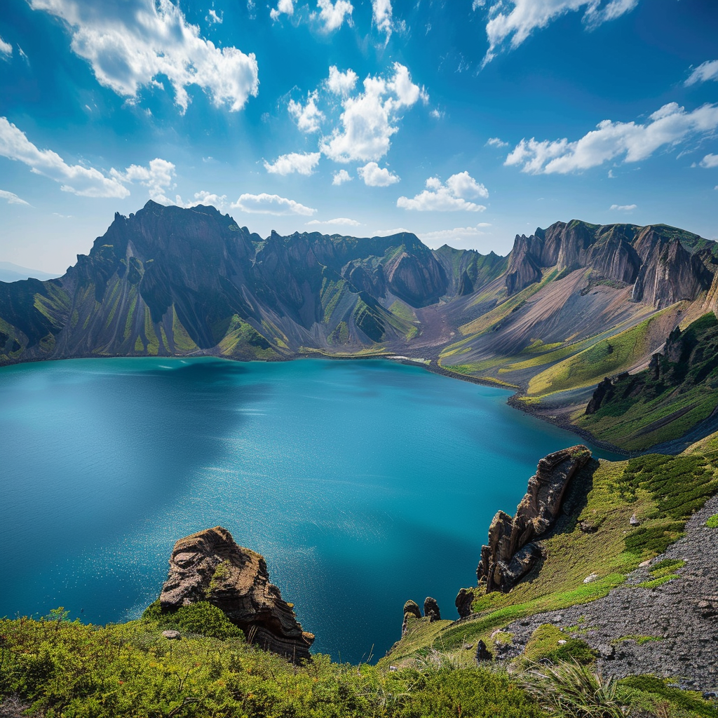 绝美湖泊风景图
