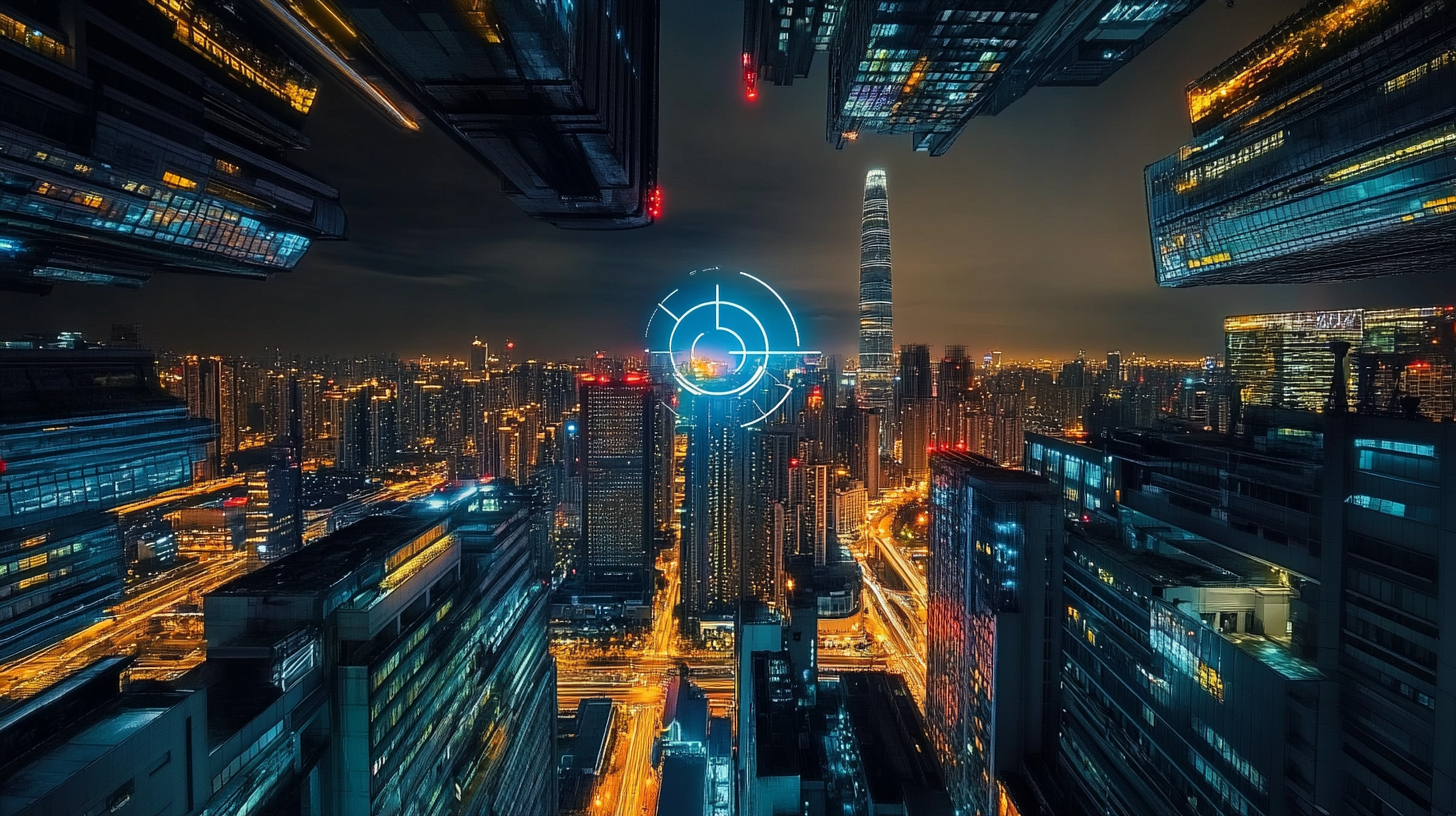 繁华都市夜景图科技感与时尚魅力