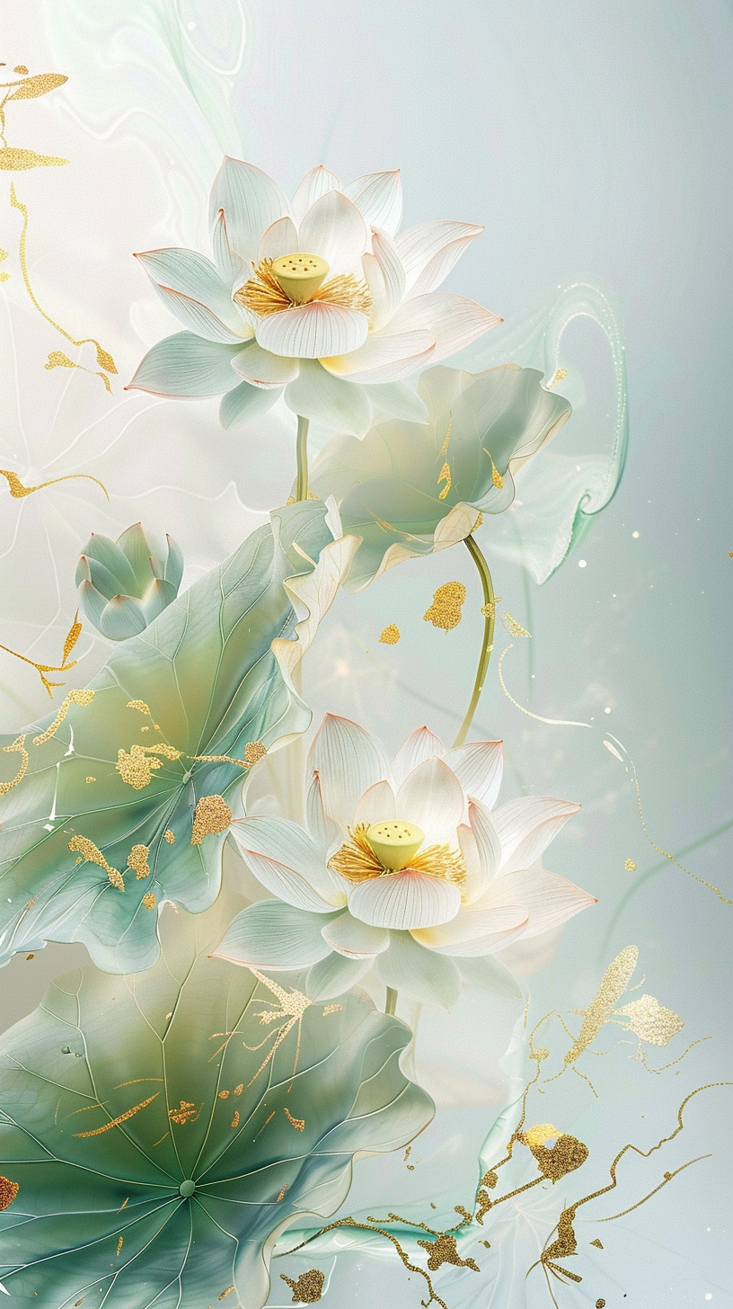 清新淡雅荷花图