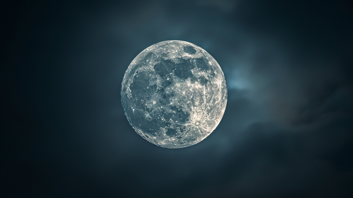 唯美满月夜空图 适合做壁纸素材