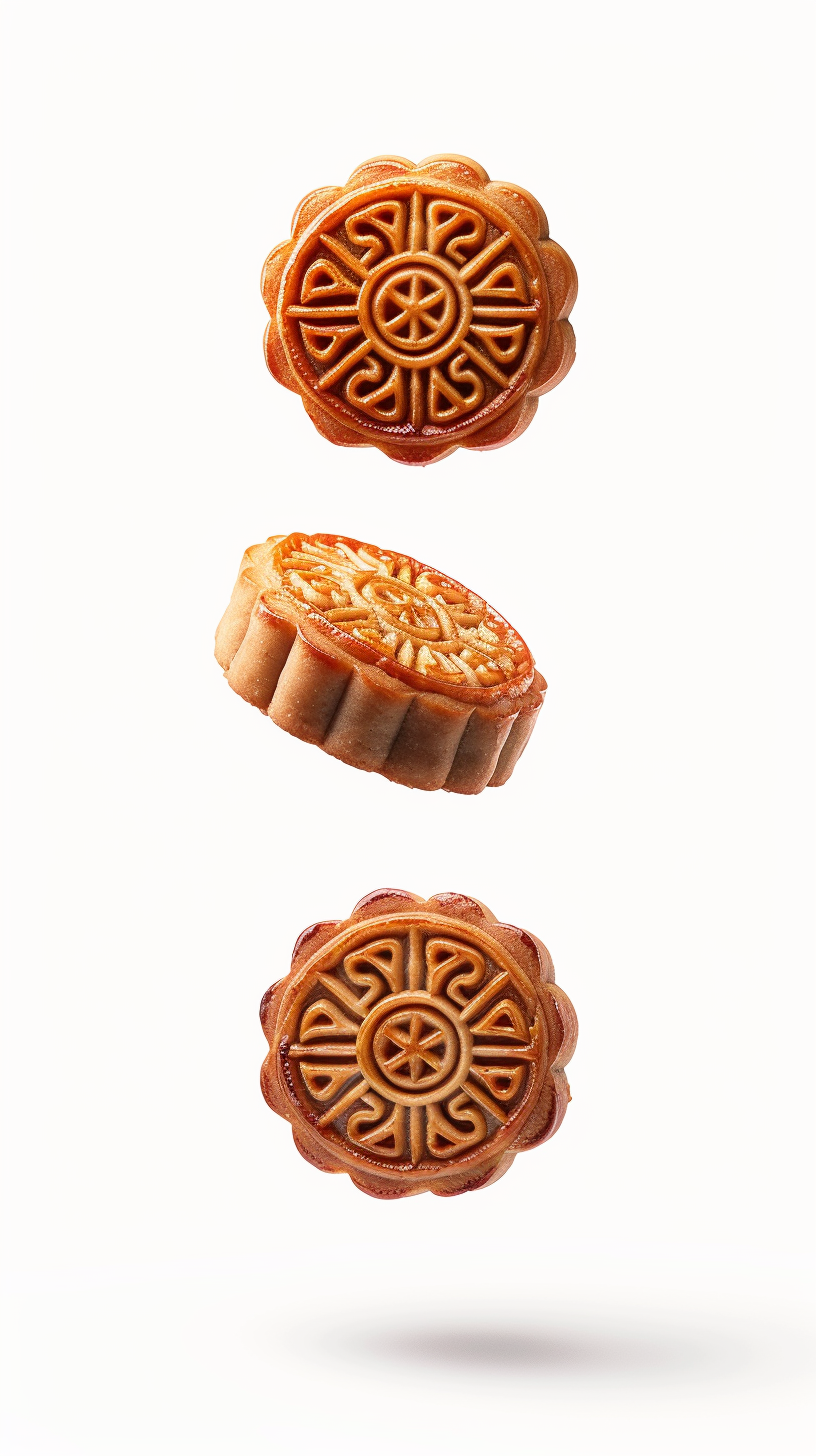 精美月饼宣传图传统糕点中秋氛围