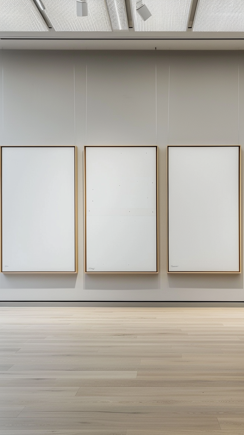 三幅简约挂画 打造高雅艺术展览空间