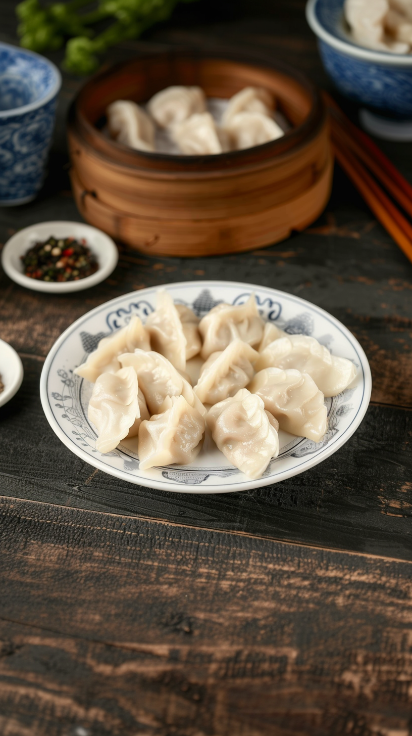 传统美味饺子中式美食的经典代表