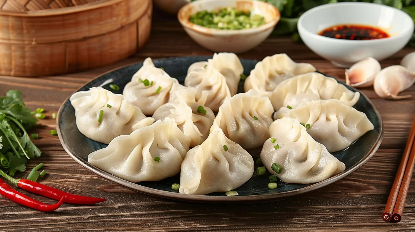 美味饺子传统中餐 舌尖上的美食盛宴